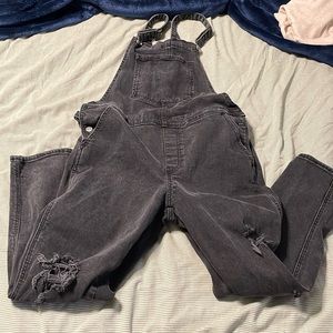 Like new old navy black distressed overalls